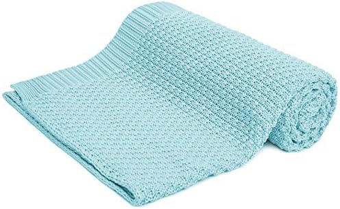 Bellochi Babydecke für Mädchen und Junge - 100% Bambus - Kuscheldecke Kinder Erstlingsdecke Strickde