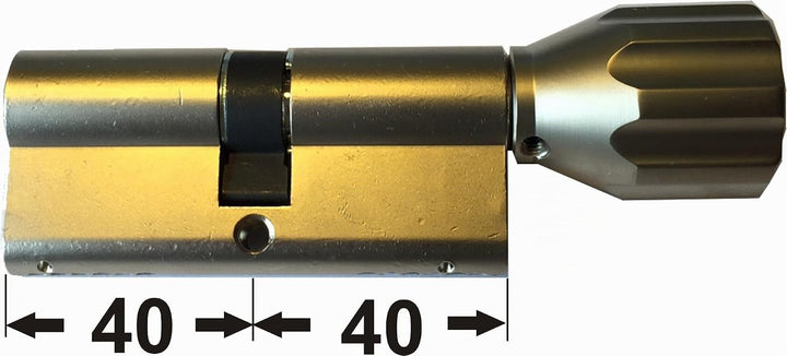 ABUS EC660 ECK660 Profil-Knaufzylinder Länge (a/b) Z40/K40mm (c=80mm) mit 6 Schlüssel, mit Sicherung