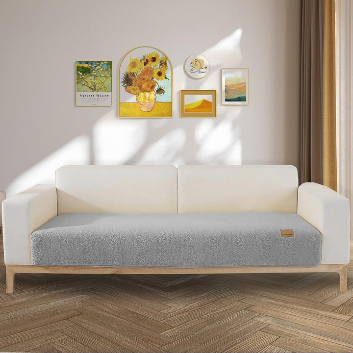 LINGKY Samt Sofabezug 1 2 3 4 Sitzer, L Form Sofaüberwurfe, Ecksofa Sofa überzug Pets Dog Couch über