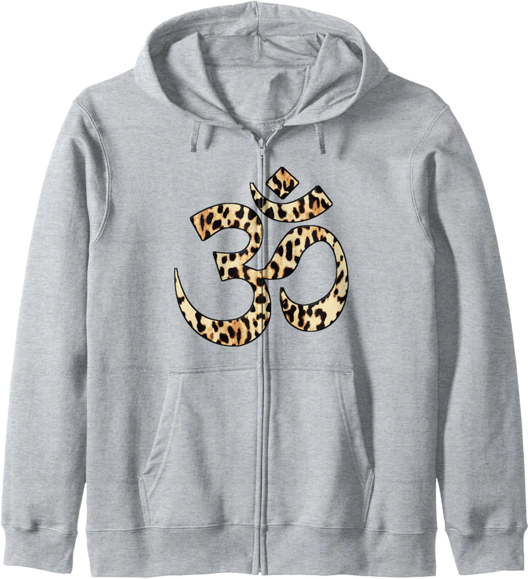 Leopardenmuster Om-Symbol Kapuzenjacke