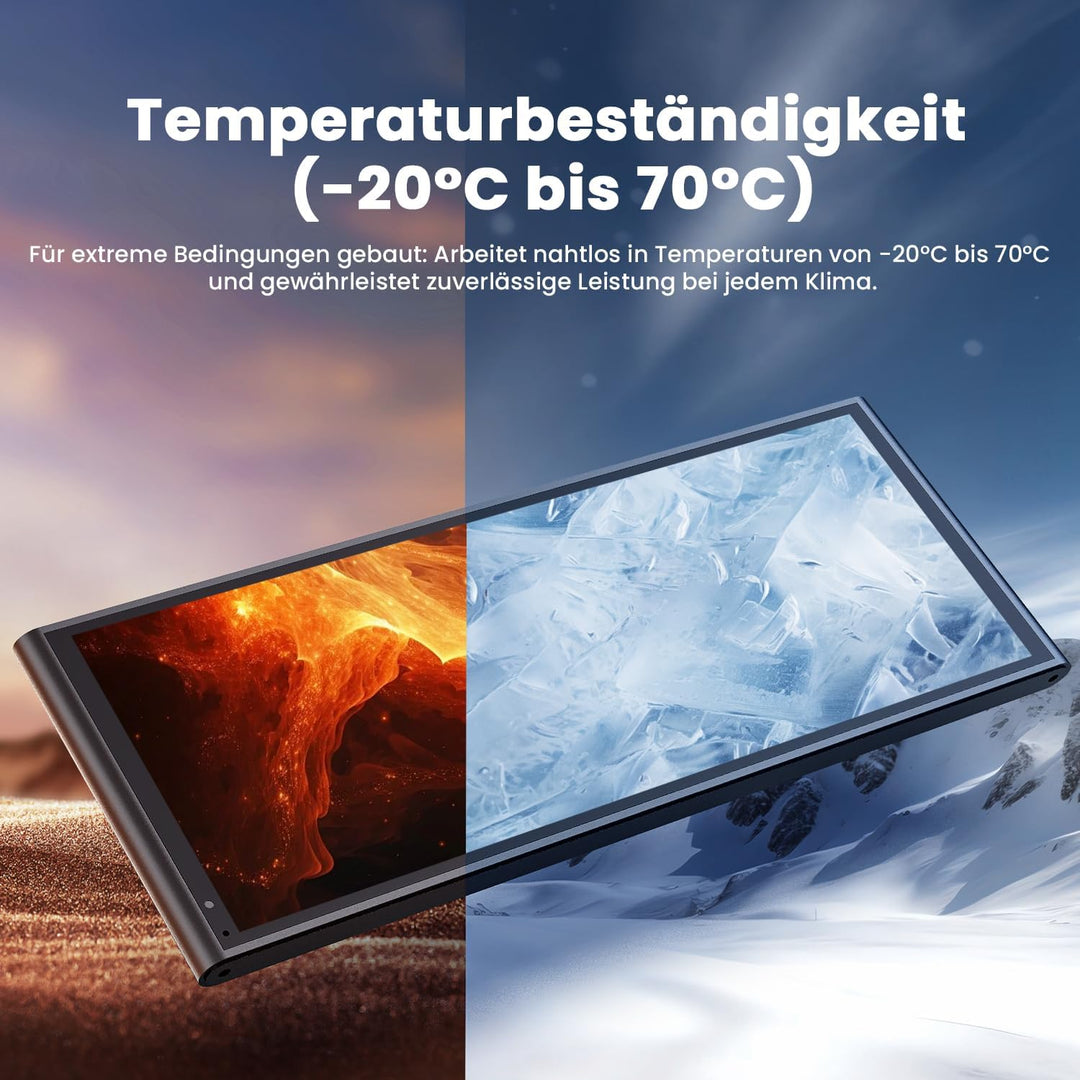 Krunia 9,26" Drahtloses Tragbares CarPlay Display für Apple CarPlay & Android Auto, OTA-Updates, Rüc