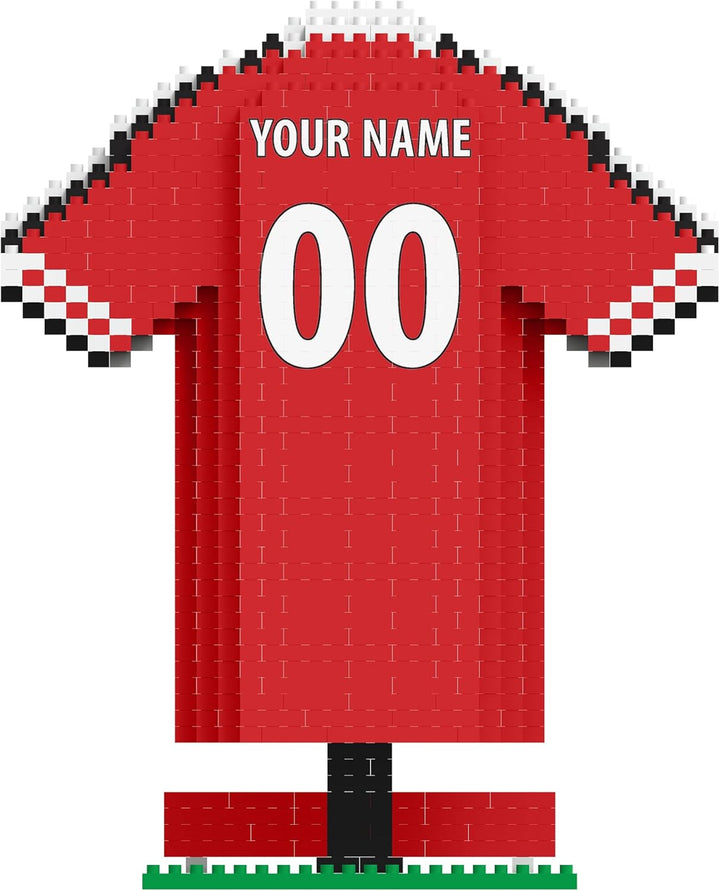 FOCO Offizielles Lizenzprodukt Personalisiertes Fussball-3D-BRXLZ-Schreibtisch-Trikot (Manchester Un