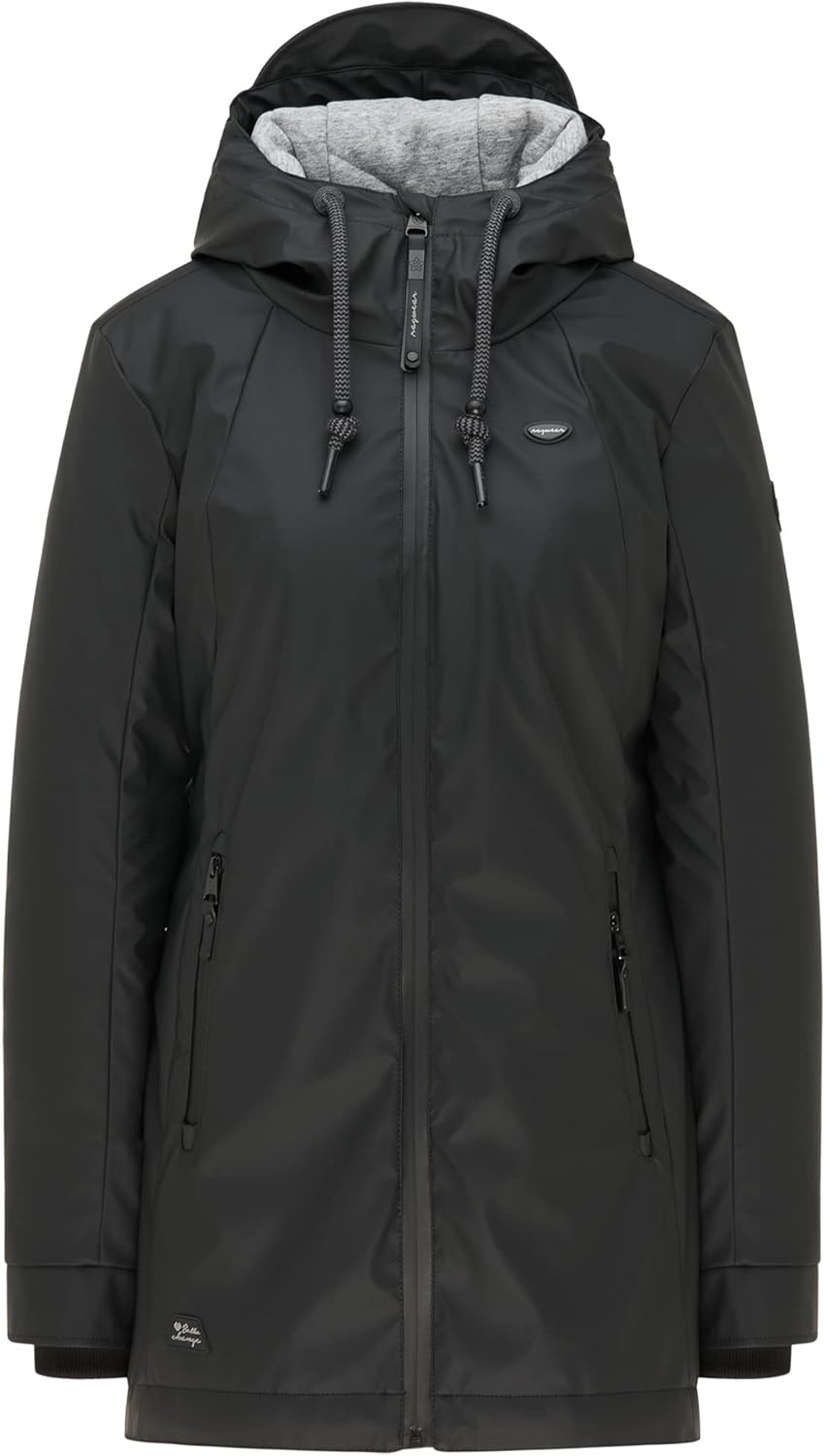 Ragwear Zuzka Rainy Damen Regenjacke Jacke Übergangsjacke, M Schwarz