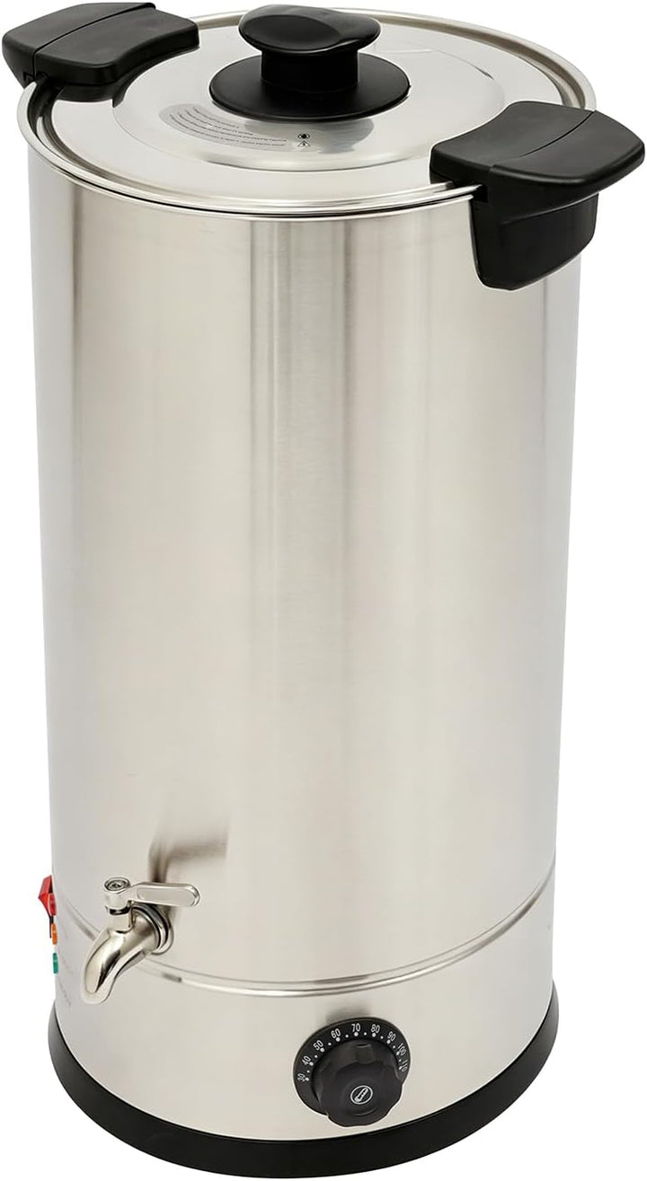Kazafa 1800W 220V 15L Elektrischer Wachsschmelztopf mit Deckel, Wasserhahn | Automatische Abschaltfu