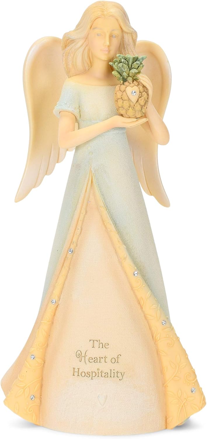 Enesco Foundations Engel Heart of Hospitality, 18 cm, Mehrfarbig