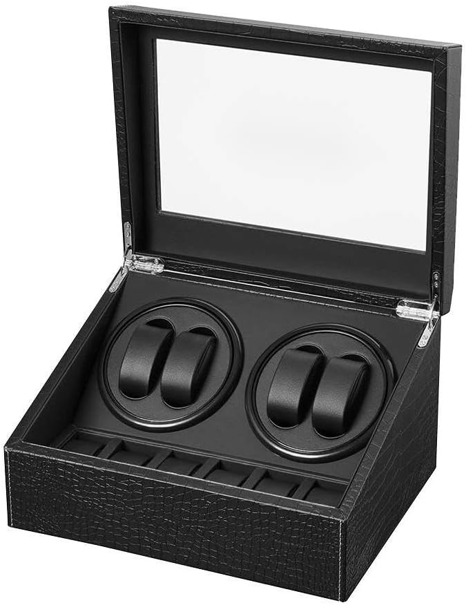 LINGFANSTORE Automatische Uhrenbeweger Box,luxuriöser Uhrenbeweger,Uhrengehäuse mit leisem Mabuchi M