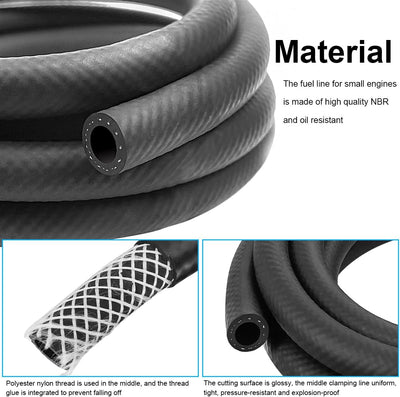 Benzinschlauch NBR, 6 Meter Φ16 mm Kraftstoffschlauch Ölschlauch Dieselschlauch für LKW, PKW, Trakto