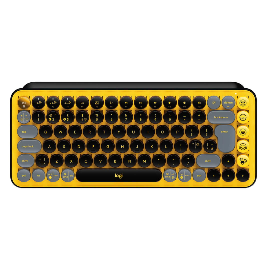 Logitech POP Keys Mechanische kabellose Tastatur mit anpassbaren Emoji-Tasten, Skandinavisches QWERT