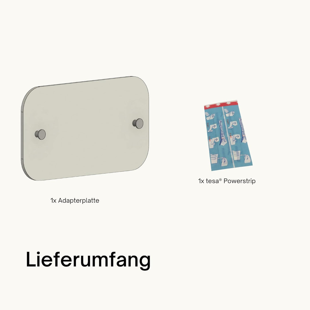 Wandhalterung für Ring Alarm Basisstation – Adapterplatte zur Wandmontage ohne Bohren – inkl. tesa P