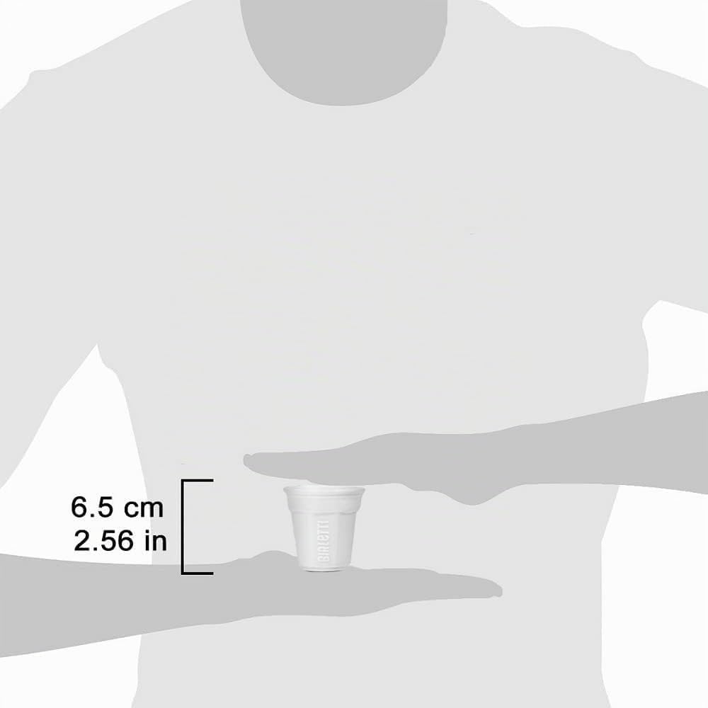 Bialetti Y0TZ502 6 Espressobecher, Porzellan, weiss, 23.7 x 14 x 7 cm, 6 Einheiten