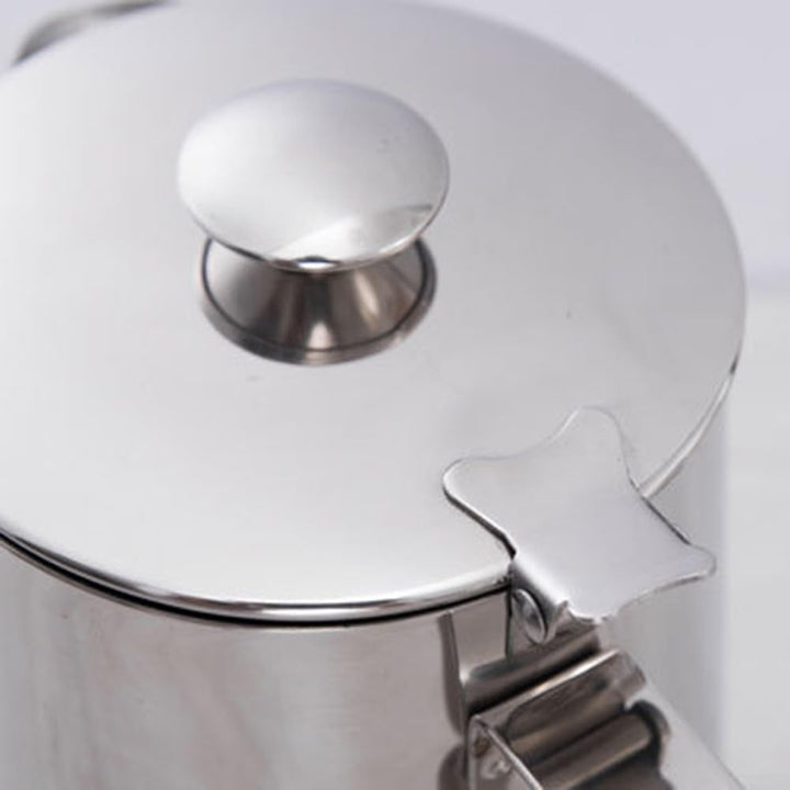 Milchaufschäumkrug, 350–2000 ml, Milchkännchen mit Deckel, Kaffeekessel, Milchaufschäumkrug, Krug, E
