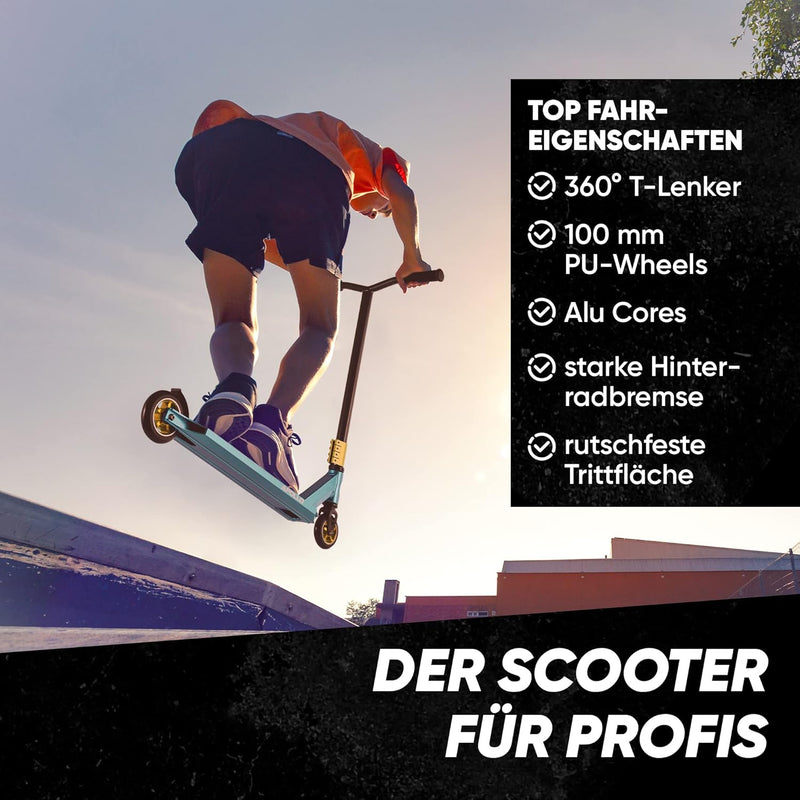 Apollo Stunt Scooter - Star Pro | HighQuality eloxierter Profi Stuntroller | Kinder Scooter mit ABEC