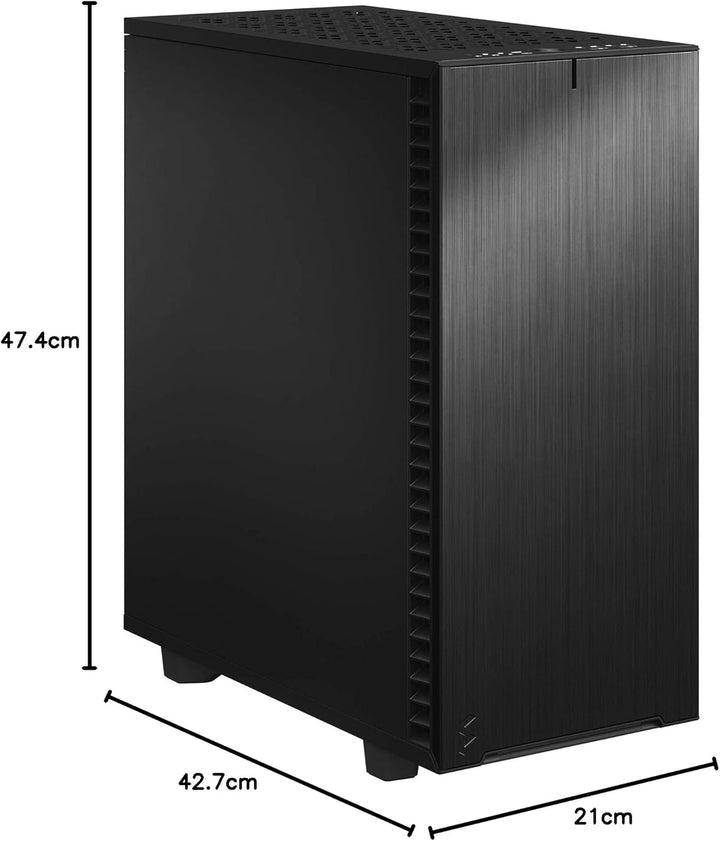 Fractal Design Define 7 Compact Black, kompaktes ATX PC Gehäuse aus Aluminium/Stahl, gedämmt für Sil