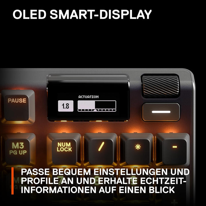 SteelSeries Apex Pro HyperMagnetic Gaming-Tastatur – Die schnellste Tastatur der Welt – Anpassbares