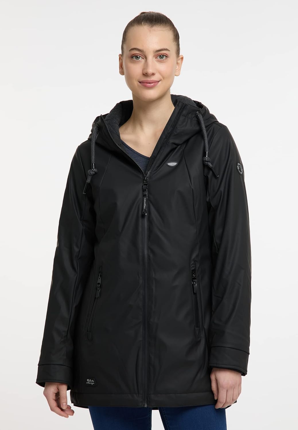 Ragwear Zuzka Rainy Damen Regenjacke Jacke Übergangsjacke XS Schwarz, XS Schwarz