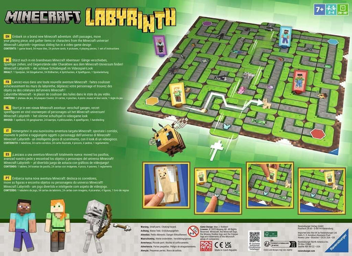 Ravensburger 24684 - Minecraft Labyrinth - Der Spieleklassiker für 2-4 Spieler ab 7 Jahren mit Chara