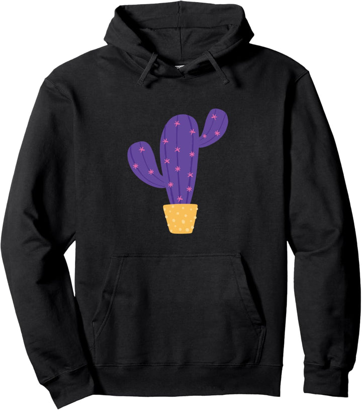 Lila Kaktus Pullover Hoodie