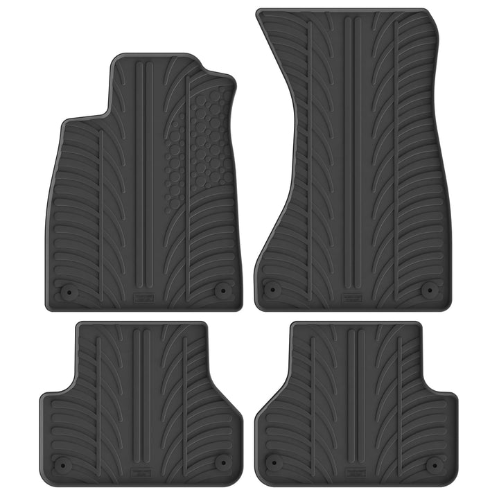 Gledring Satz Gummimatten kompatibel mit Audi A4 2015-2021 & FL 2021- (T Profil 4-teilig + Montage-c