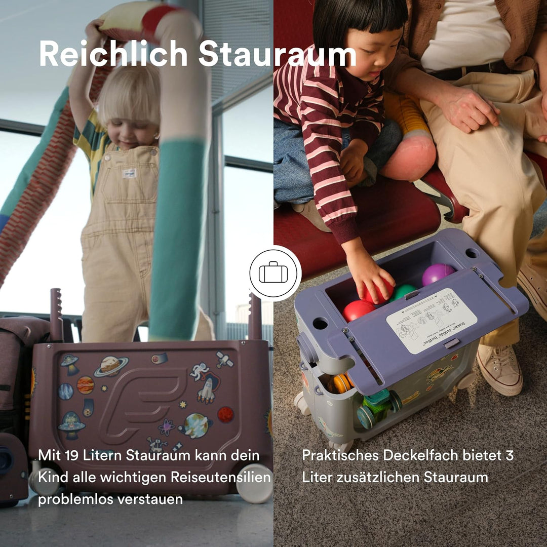 Stokke JetKids BedBox, Arctic Blue - Aufsitzkoffer für Kinder von 2-7 Jahren (bis 35 kg) - Lässt Sic