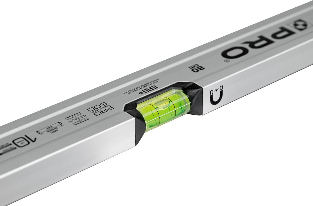 PRO600 Wasserwaage mit magneten 80cm Eloxiert - Die Härte 9 auf der Mohs Skala - Ergonomischen Profi