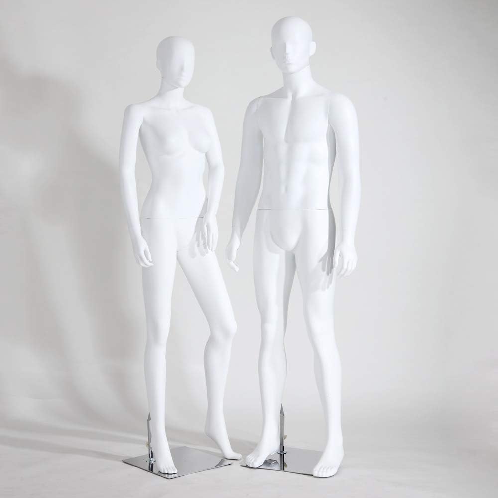 Neu Hochwertig Frau weibliche Maskulin schöne abstrakte Weiss Schaufensterpuppe in Matt Nase und Mun