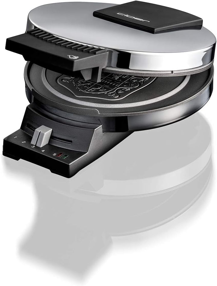 Cloer 285EF Hörncheneisen mit Ostfrieslandwappen für hauchdünne, knusprige Hörnchen, 800 W, Backfläc