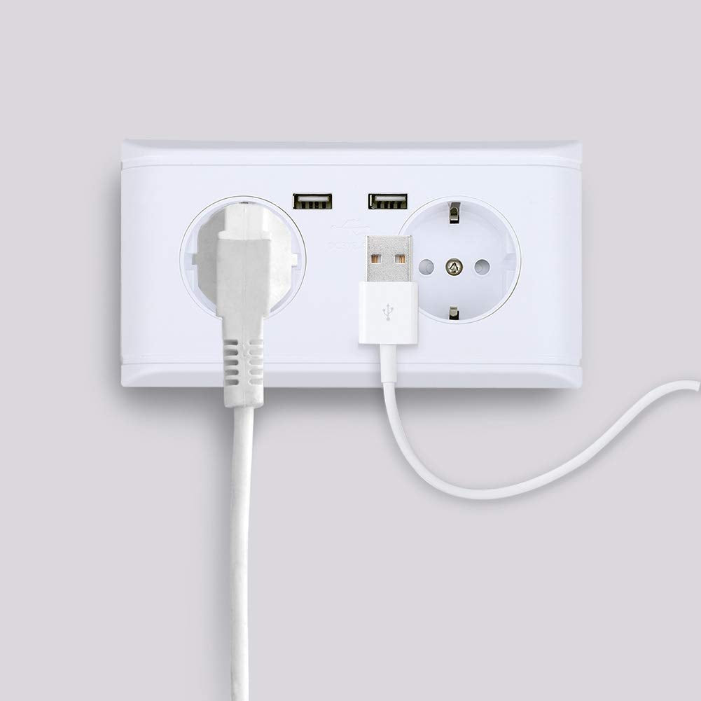 Garosa Steckdose Multifunktion EU Stecker Hochgeschwindigkeits Ladegerät Buchse mit Dual USB Anschlu