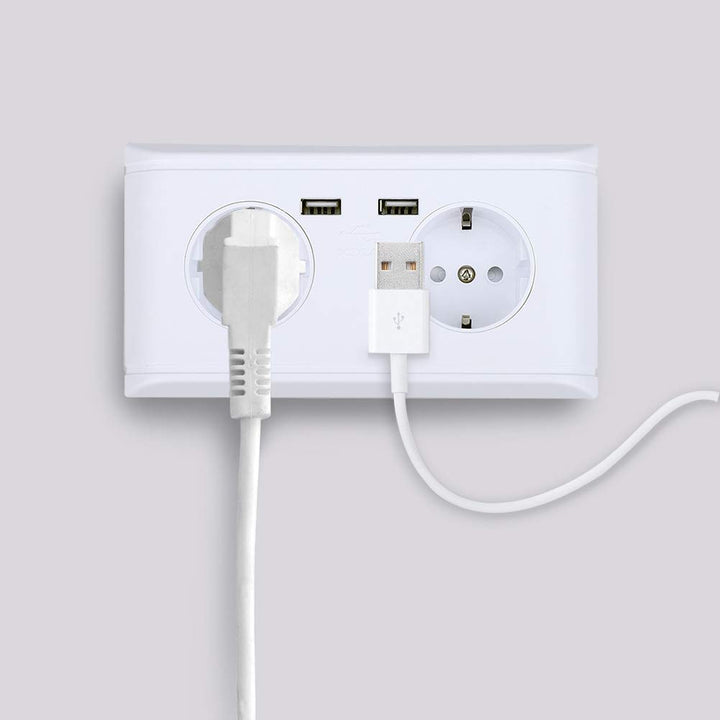 Garosa Steckdose Multifunktion EU Stecker Hochgeschwindigkeits Ladegerät Buchse mit Dual USB Anschlu
