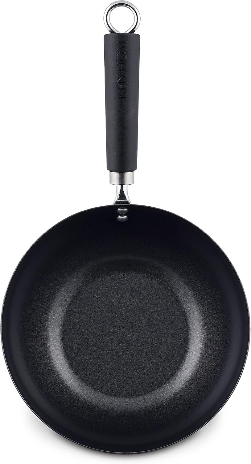 Ken Hom 20cm Carbonstahl Mini Wokpfanne Induktion mit Antihaftbeschichtung, Excellence, Hitzebeständ