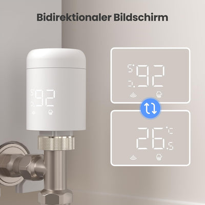 WLAN Heizkörperthermostat, Smart Thermostat Heizung,Programmierbar Heizungsthermostat Unterstützen A