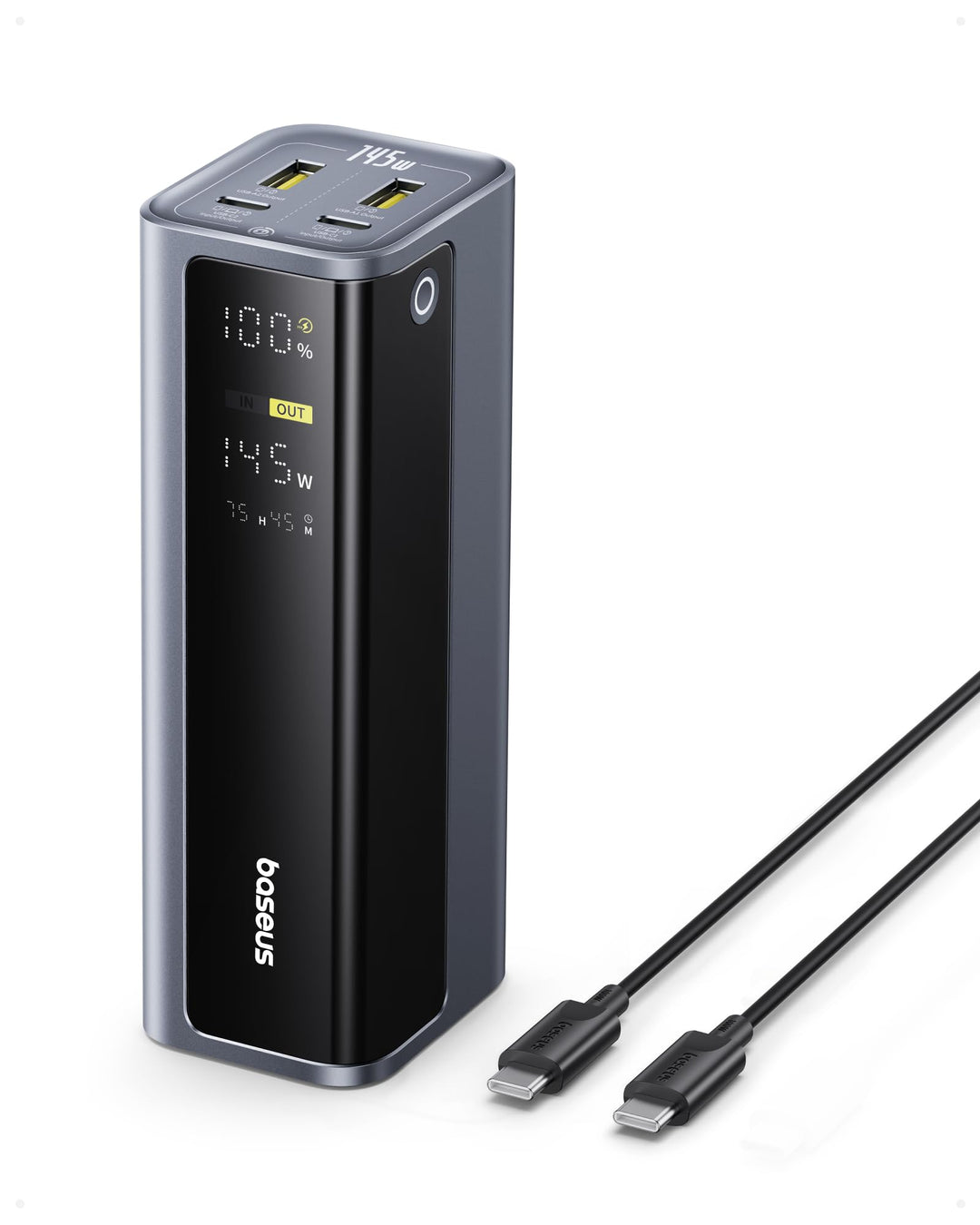Baseus EnerGeek 145W 20800mAh Laptop Powerbank, Externer Akku mit 2X USB-C PD 3.0 100W Max Schnellla