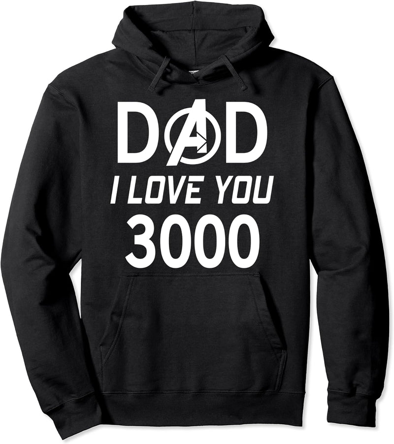 Marvel Avengers Iron Man Papa ich liebe dich 3000 Text Pullover Hoodie