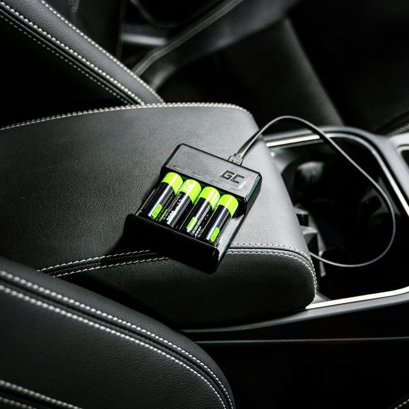 Green Cell VitalCharger Batterieladegerät Ladegerät + 4X AAA 800mAh für NI-MH AA AAA R6 R03 Mignon A