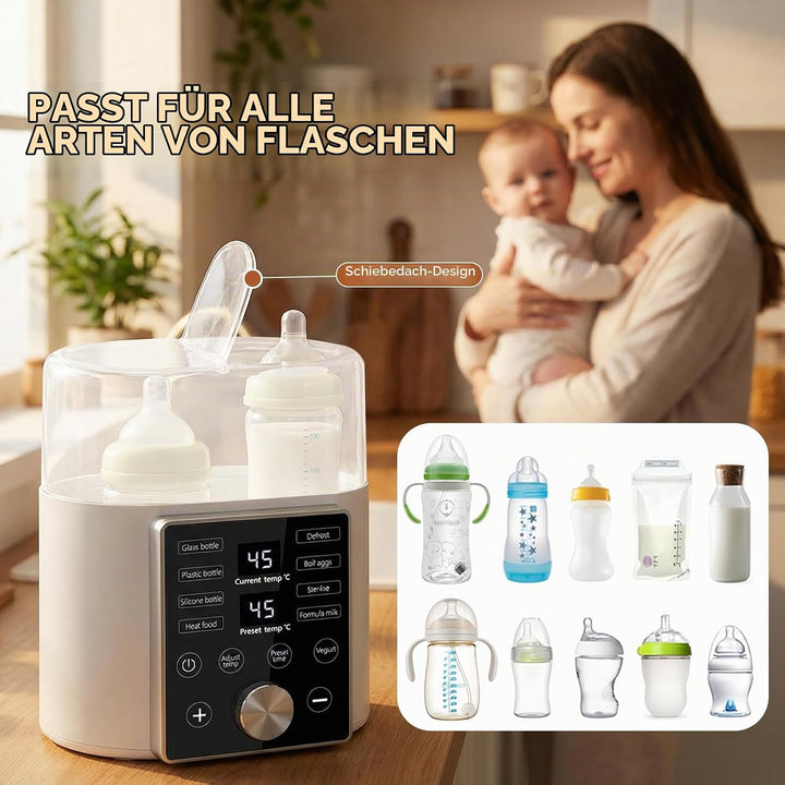 9-in-1 Flaschenwärmer Baby,Babyflaschen wärmer,Babykostwärmer,Fast Babynahrungsheizung,Fläschchenwär