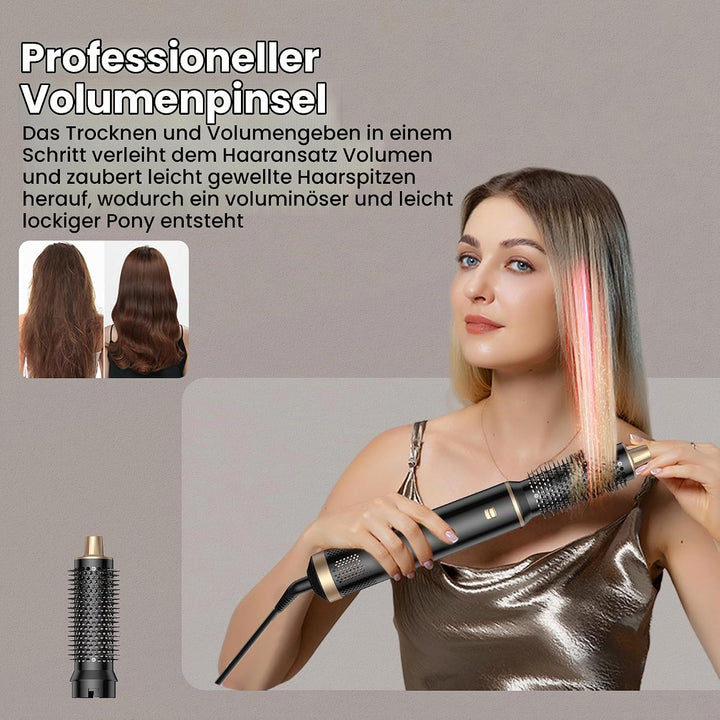 Hair Styler Set 5 in 1 Hairstyler 5 in 1 mit Rundbürstenföhn, Warmluftbürste, Föhnbürste, Haartrockn