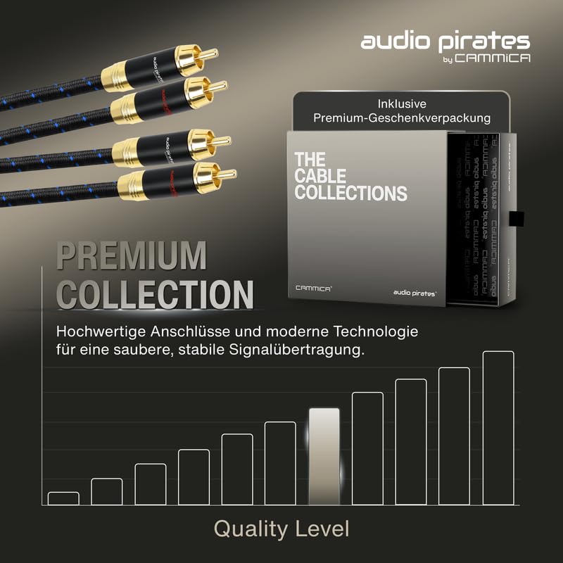 audio pirates by cammica Cinch Kabel 2x RCA Stecker auf 2x RCA Stecker, Audio-Kabel | High-End Audio