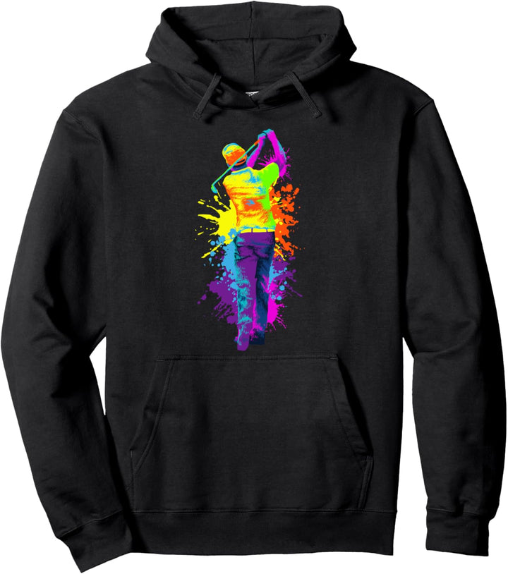 Splash Art Golfen Geschenk Lustiges Golfer Pullover Hoodie