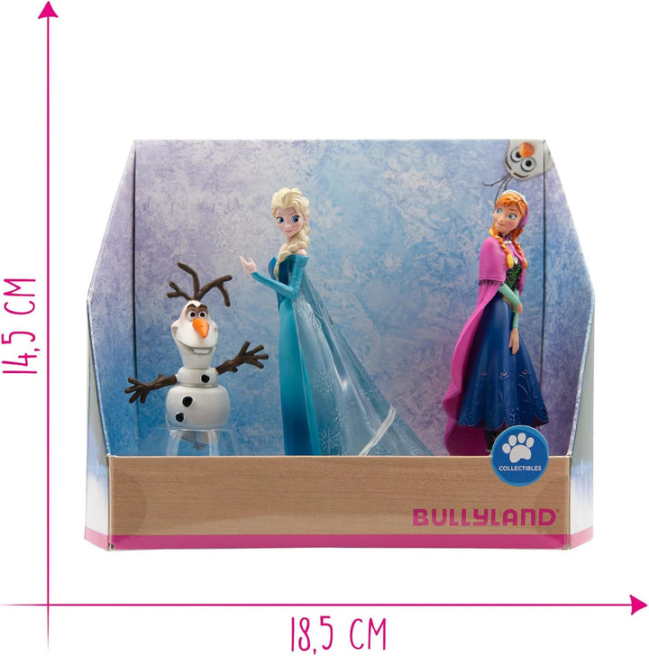 Bullyland 13446 - Spielfiguren Set Prinzessin Elsa, Anna und Olaf aus Walt Disney Die Eiskönigin, de