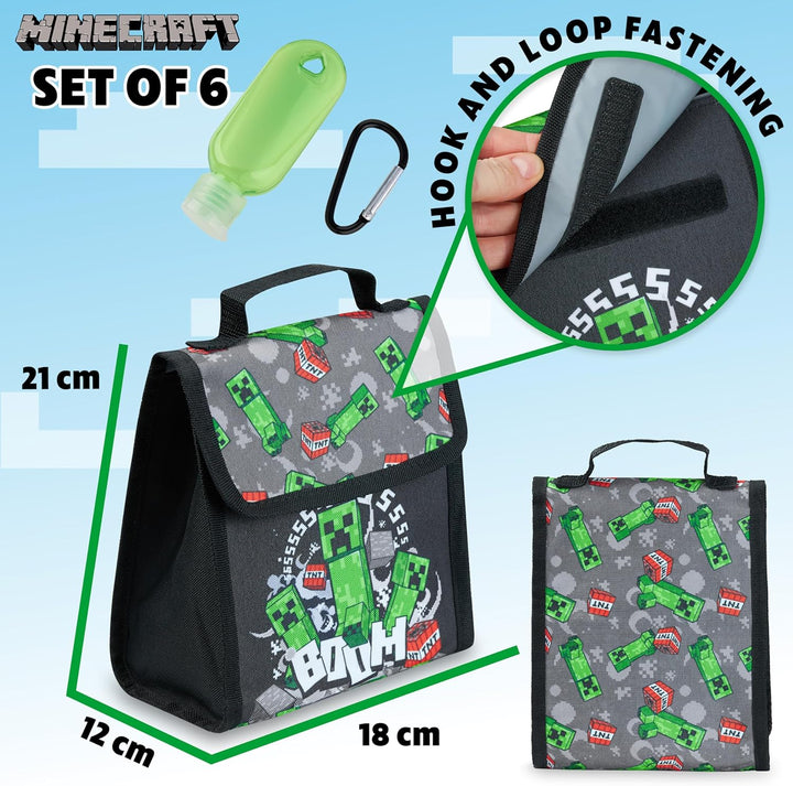 Minecraft Rucksack für Kinder, Schulanfang, Schulranzen, Jungen, Grundschule, mit Zubehör Mehrfarbig