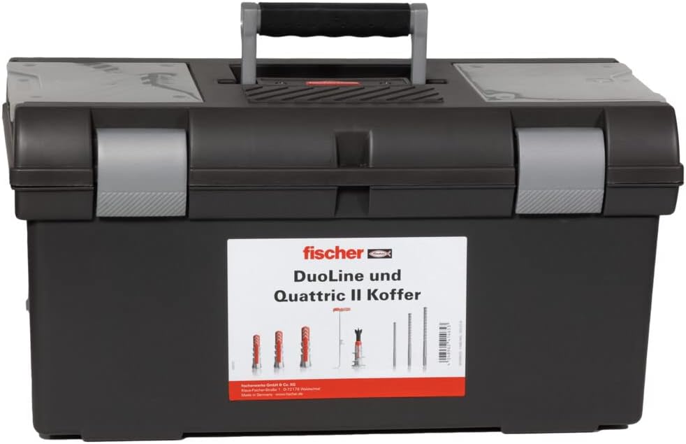 fischer 558742 Profikoffer DuoLine/Quattric II L-Boxx, Schwarz Einzelartikel DuoLine / Quattric II P