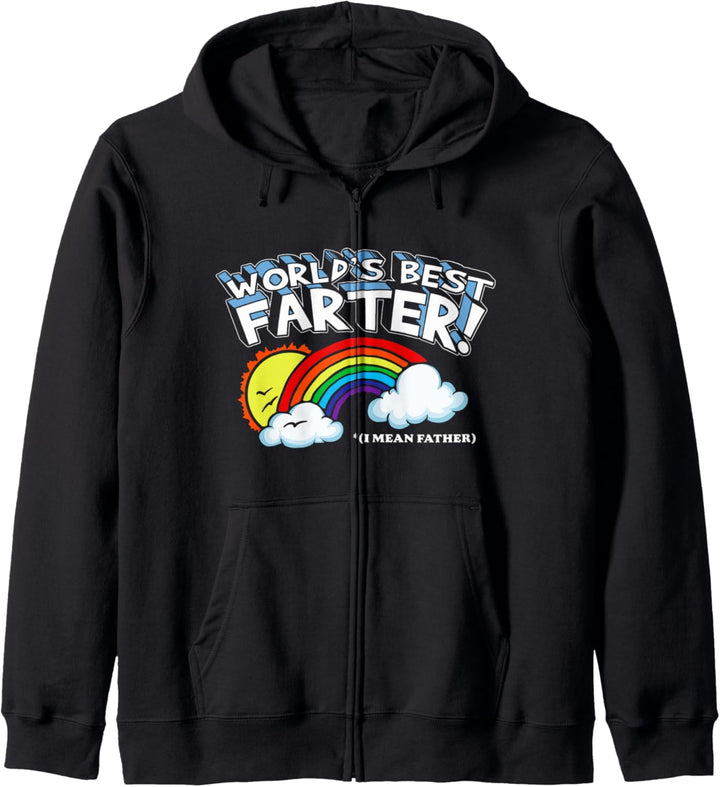 World's Best Farter! I Mean Father - Funny Father's Day 80s Kapuzenjacke