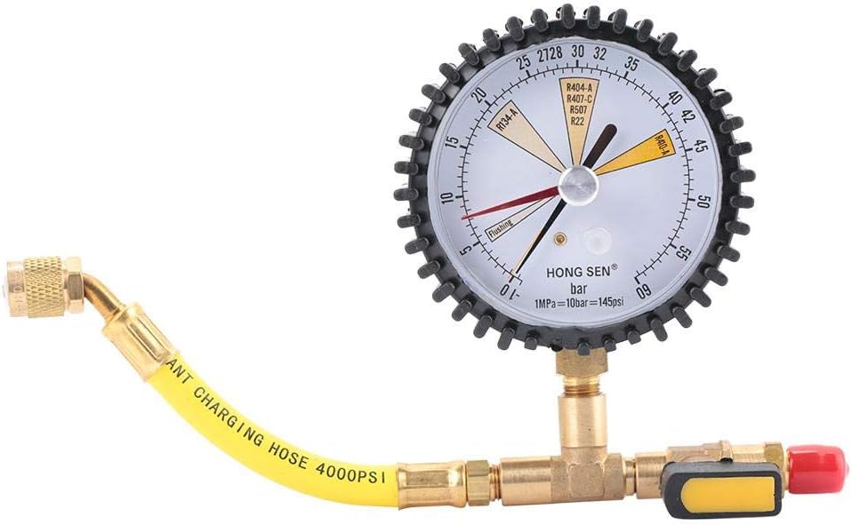 Nimoa Manometer Kältetechnik, Druckmessgeräte Klimaanlage Kältetechnik Stickstoffdruckprüfgerät Druc