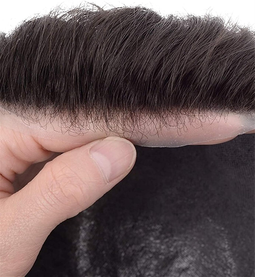 Lordhair Perücke Männer,Realität Toupet,0,06 mm Alle V-Looped Dünnes,Haarfreestyle,Natürlich eng anl