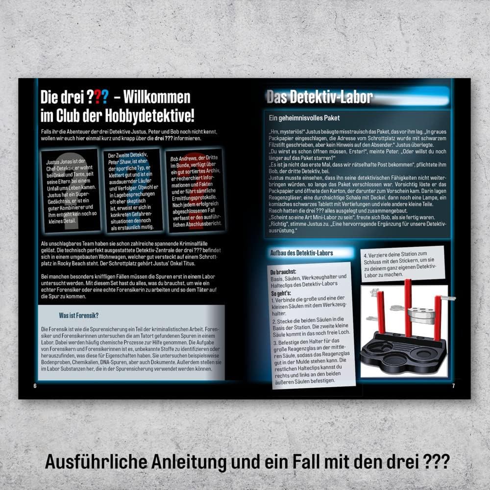 Die drei ??? Detektiv-Labor von KOSMOS, Untersuche Spuren und löse Geheimnisse, Laborstation zum Exp