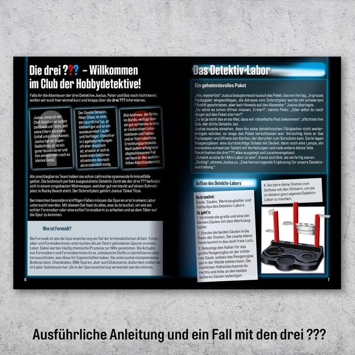 Die drei ??? Detektiv-Labor von KOSMOS, Untersuche Spuren und löse Geheimnisse, Laborstation zum Exp