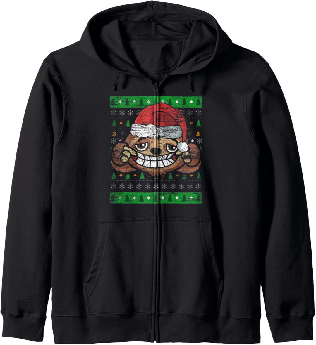 Faultier Ugly Christmas Tier Weihnachten Kapuzenjacke