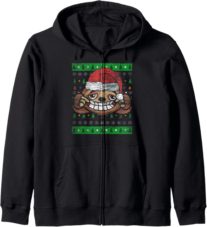 Faultier Ugly Christmas Tier Weihnachten Kapuzenjacke