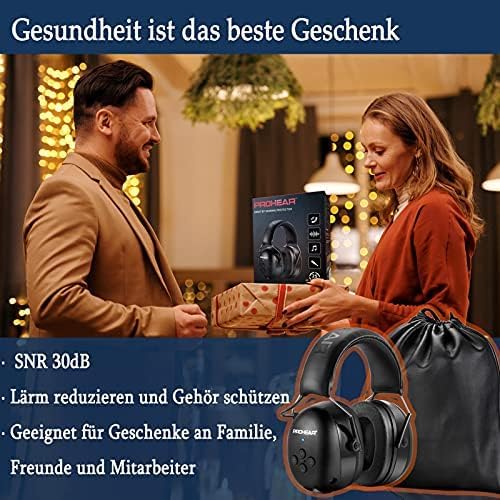 PROHEAR 037 Gehörschutz mit Bluetooth, BT 5.1-Technologie Kopfhörer mit Eingebautem Mikrofon und Lär