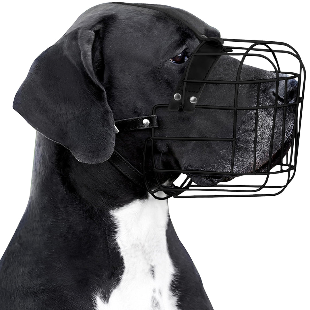BRONZEDOG Hundemaulkorb Verstellbar Robustes PVC/Metalldrahtkorb für Grosse und Sehr Grosse Hunde mi