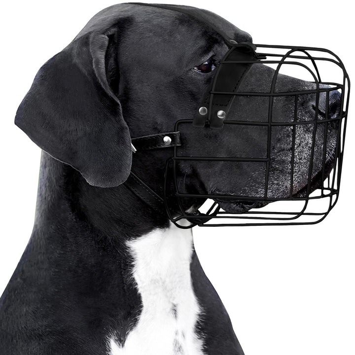 BRONZEDOG Hundemaulkorb Verstellbar Robustes PVC/Metalldrahtkorb für Grosse und Sehr Grosse Hunde mi